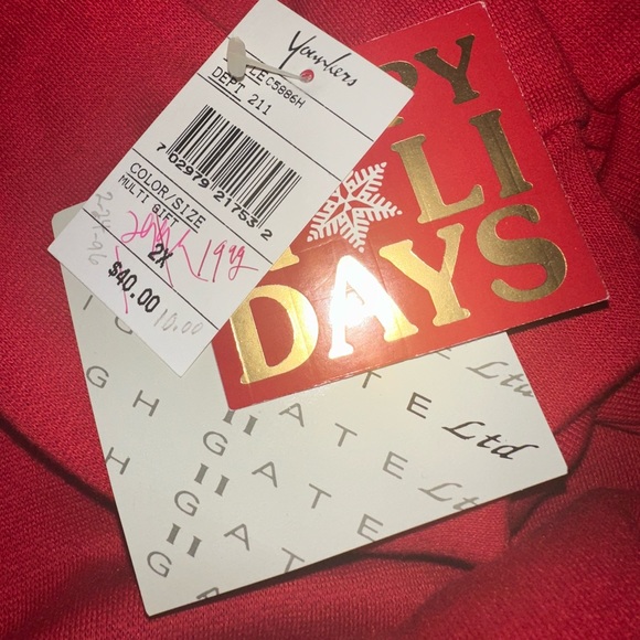 Vtg 90s Collared “ugly” embroidered Christmas sweatshirt sz 2X NWT granny core - Picture 5 of 6